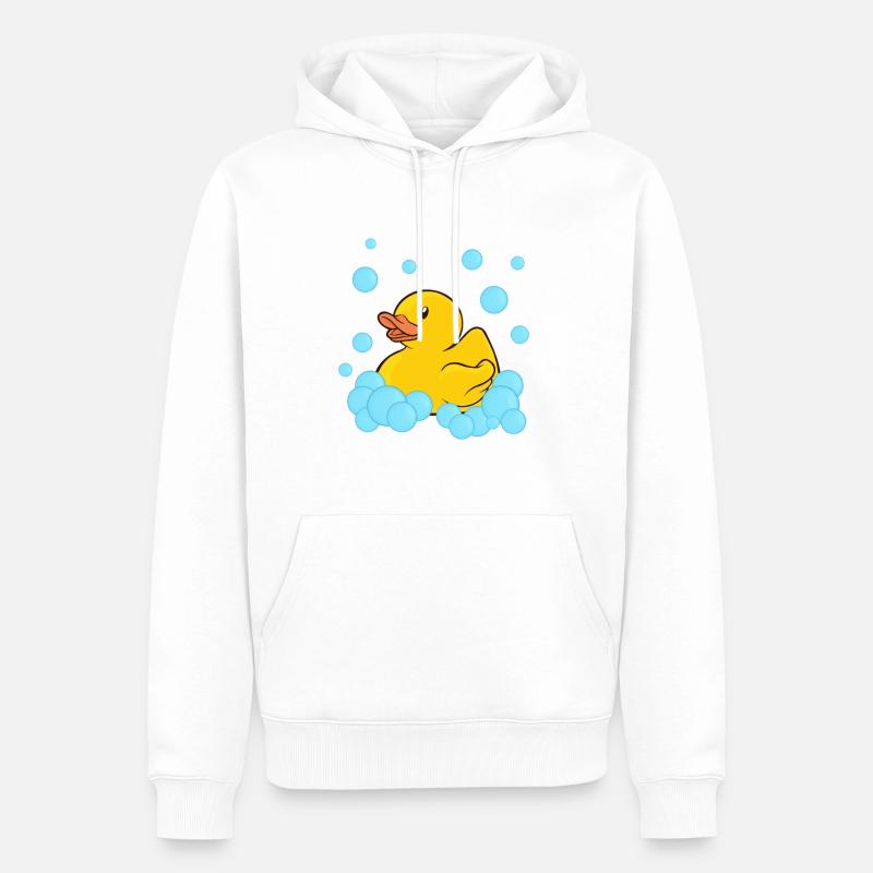 Badeente Gummiente - Männer Premium Bio Hoodie - Weiß