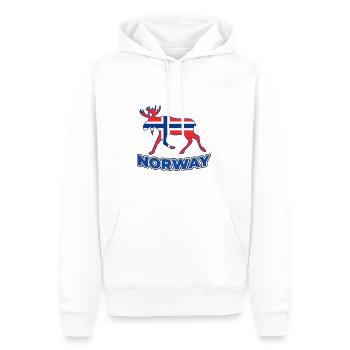 Norwegen Elch - Männer Premium Bio Hoodie - Weiß - Vorne - Nico (187cm)