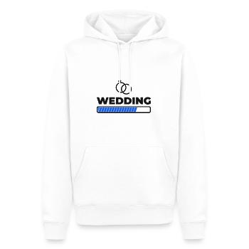 Hochzeit Loading - Männer Premium Bio Hoodie - Weiß - Vorne - Nico (187cm)