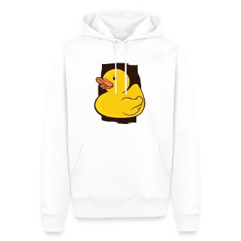 Canard en caoutchouc Canard en caoutchouc - Sweat à capuche Premium bio Homme - blanc - Devant - Nico (187cm)