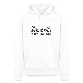 Rolling Panda - Men’s Premium Organic Hoodie - white - Front - Nico (187cm)