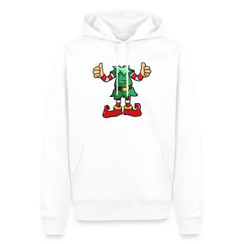 Corps d'elfe corps onze - Sweat à capuche Premium bio Homme - blanc - Devant - Nico (187cm)