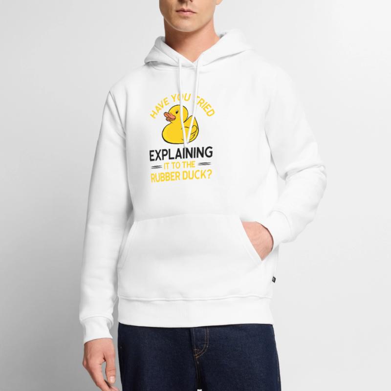 Programmer Rubber Duck Debug Men’s Premium Organic Hoodie