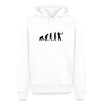 Evolution Sagittaire Tir à l'arc arc et flèche - Sweat à capuche Premium bio Homme - blanc - Devant - Nico (187cm)