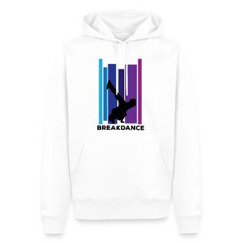 Breakdance - Männer Premium Bio Hoodie - Weiß - Vorne - Nico (187cm)