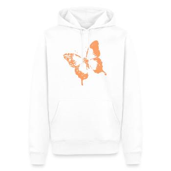 magnifique papillon - Sweat à capuche Premium bio Homme - blanc - Devant - Nico (187cm)