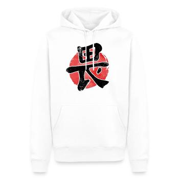 Kanji Respect - Japanese Character - Men’s Premium Organic Hoodie - white - Front - Nico (187cm)