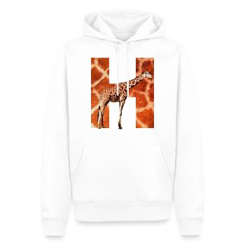 girafe h - Sweat à capuche Premium bio Homme - blanc - Devant - Nico (187cm)