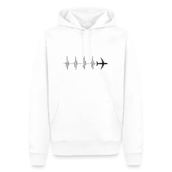 Flugzeug - Männer Premium Bio Hoodie - Weiß - Vorne - Nico (187cm)