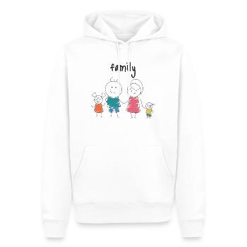 Familie Vater Mutter Geschenk Muttertag Vatertag - Männer Premium Bio Hoodie - Weiß - Vorne - Nico (187cm)