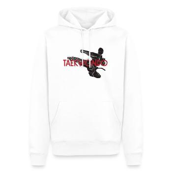 Arts martiaux Tae kwon do cadeau Taekwondo Sport - Sweat à capuche Premium bio Homme - blanc - Devant - Nico (187cm)