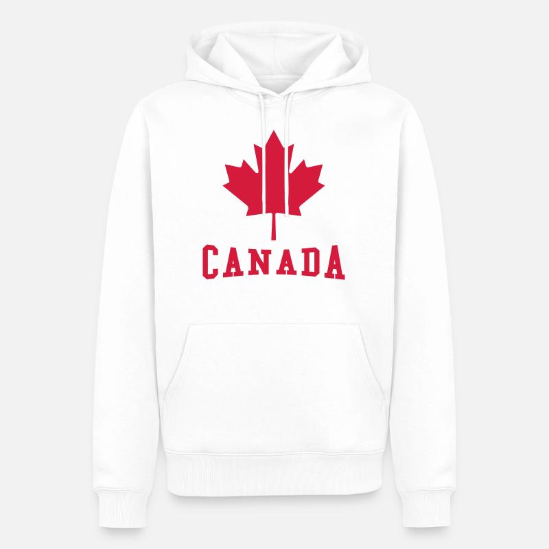 Canada - Männer Premium Bio Hoodie - Weiß