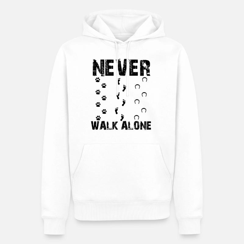 Never Walk Alone - Sweat à capuche Premium bio Homme - blanc