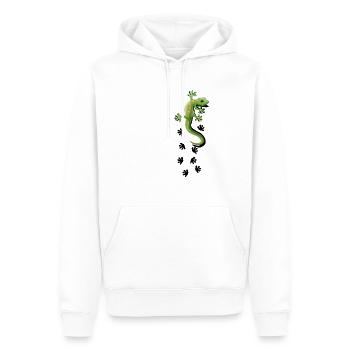 Motifs Gecko Idée cadeau Gekko Lézard Gecko Asie - Sweat à capuche Premium bio Homme - blanc - Devant - Nico (187cm)