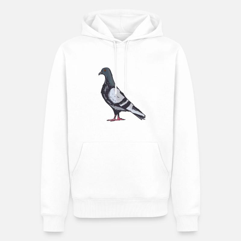 Tauben Taube Brieftaube Geschenk - Männer Premium Bio Hoodie - Weiß