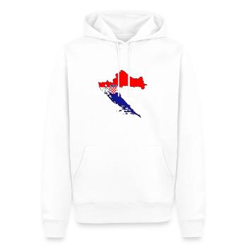Kroatien Flagge Karte Reise Urlaub - Männer Premium Bio Hoodie - Weiß - Vorne - Nico (187cm)