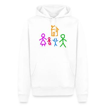 Photo pour enfants famille et maison - Sweat à capuche Premium bio Homme - blanc - Devant - Nico (187cm)