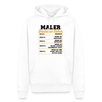 Maler Stundenlohn Lackierer Stundensatz Geschenk - Männer Premium Bio Hoodie - Weiß - Vorne - Nico (187cm)