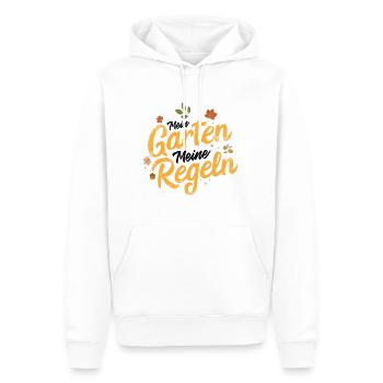 Mein Garten Meine Regeln Gärtner Gartenarbeit - Männer Premium Bio Hoodie - Weiß - Vorne - Nico (187cm)