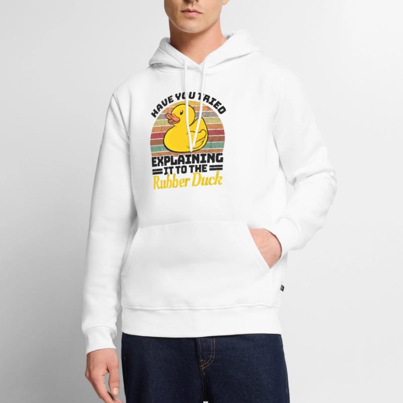 Programmer Programming Duck Rubber Duck Men’s Premium Organic Hoodie