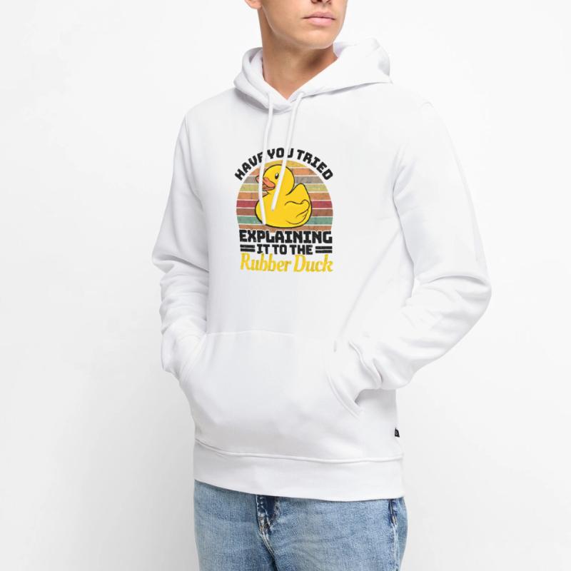 Programmer Programming Duck Rubber Duck Men’s Premium Organic Hoodie