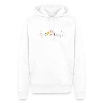 Battement de coeur du dragon de Komodo Dragon de Komodo Dragon de Komodo - Sweat à capuche Premium bio Homme - blanc - Devant - Nico (187cm)