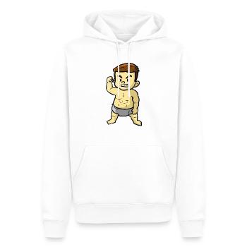 Bébé musculaire - Sweat à capuche Premium bio Homme - blanc - Devant - Nico (187cm)