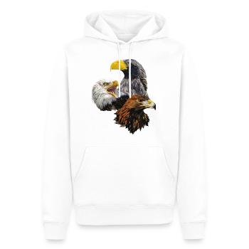 Oiseaux de proie - Sweat à capuche Premium bio Homme - blanc - Devant - Nico (187cm)