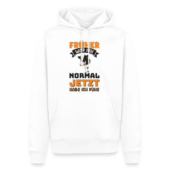 Kuh Kühe Spruch Bauer Landwirt Tiere Geschenkidee - Männer Premium Bio Hoodie - Weiß - Vorne - Nico (187cm)
