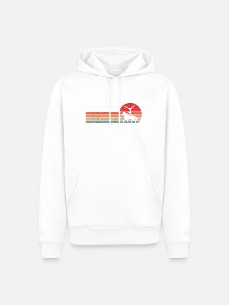 Voltigieren Vintage Reiterin Dressurreiten - Männer Premium Bio Hoodie - Weiß