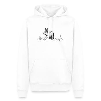 Cadeau de Rongeurs Degu Heartbeat - Sweat à capuche Premium bio Homme - blanc - Devant - Nico (187cm)