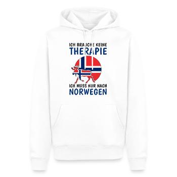Norwegen Skandinavien Reise Urlaub Spruch - Männer Premium Bio Hoodie - Weiß - Vorne - Nico (187cm)