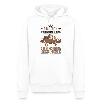Bayerischer Gebirgsschweisshund BGS Jagdhund - Männer Premium Bio Hoodie - Weiß - Vorne - Nico (187cm)