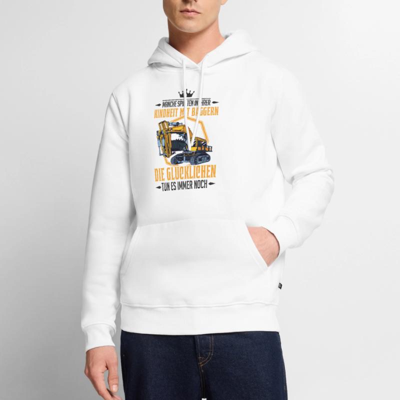 Baggerführer Bagger Spruch Baggerfahrer Geschenk Männer Premium Bio Hoodie