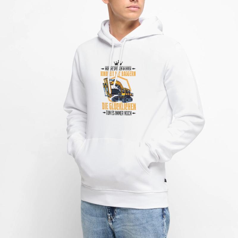 Baggerführer Bagger Spruch Baggerfahrer Geschenk Männer Premium Bio Hoodie