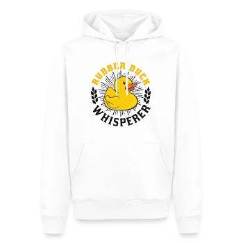 Rubber Duck Whisperer Rubber Duck Gift - Men’s Premium Organic Hoodie - white - Front - Nico (187cm)