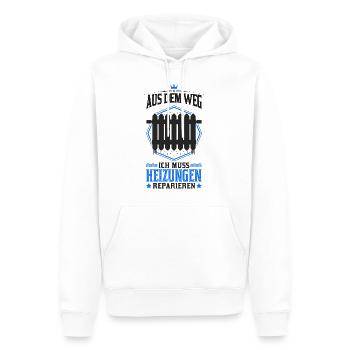 Aus dem Weg Ich muss Heizungen reparieren - Männer Premium Bio Hoodie - Weiß - Vorne - Nico (187cm)