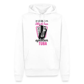 Coole Mädchen spielen Tuba - Männer Premium Bio Hoodie - Weiß - Vorne - Nico (187cm)