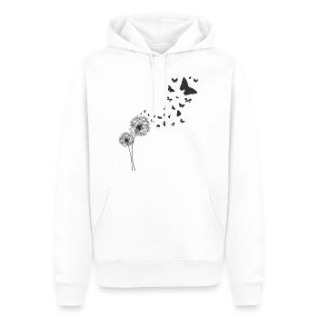 Papillon Papillon Pusteblume Dandelion - Sweat à capuche Premium bio Homme - blanc - Devant - Nico (187cm)