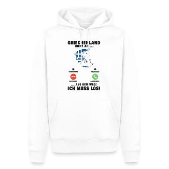 Griechenland Telefon Rhodos Urlaub Kreta Reise - Männer Premium Bio Hoodie - Weiß - Vorne - Nico (187cm)