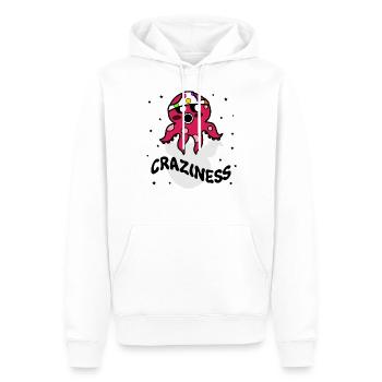 OKTOPUS VERRÜCKT ALBERN LUSTIG EINZIGARTIG IDEE - Männer Premium Bio Hoodie - Weiß - Vorne - Nico (187cm)