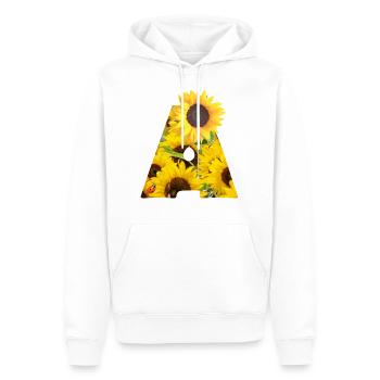 tournesol a - Sweat à capuche Premium bio Homme - blanc - Devant - Nico (187cm)