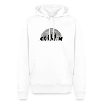 Samojede Evolution lune Chien de traîneau Samojede - Sweat à capuche Premium bio Homme - blanc - Devant - Nico (187cm)