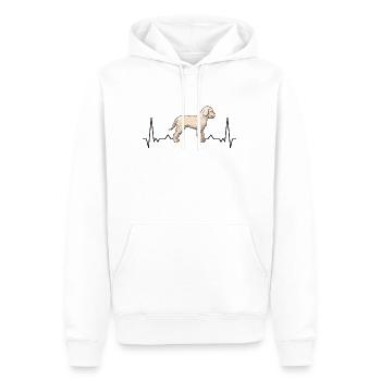 Lagotto Romagnol Battement de coeur Lagotti - Sweat à capuche Premium bio Homme - blanc - Devant - Nico (187cm)