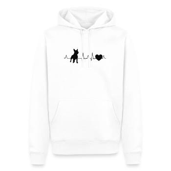 Bullterrier Herzschlag Hundebesitzer Bull terrier - Männer Premium Bio Hoodie - Weiß - Vorne - Nico (187cm)