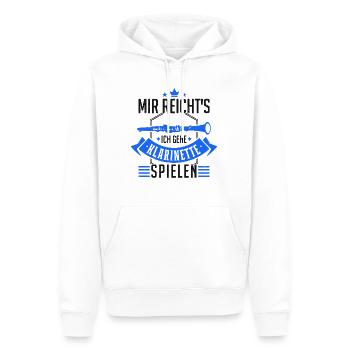 Mir reicht's Ich gehe Klarinette spielen Musiker - Männer Premium Bio Hoodie - Weiß - Vorne - Nico (187cm)