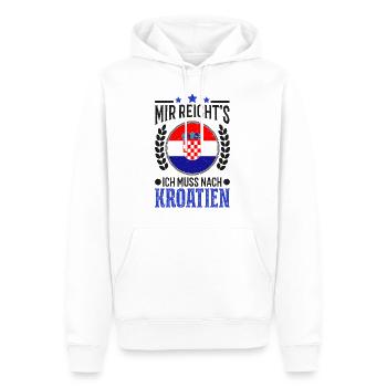 Mir reichts Ich muss nach Kroatien Urlaub Geschenk - Männer Premium Bio Hoodie - Weiß - Vorne - Nico (187cm)