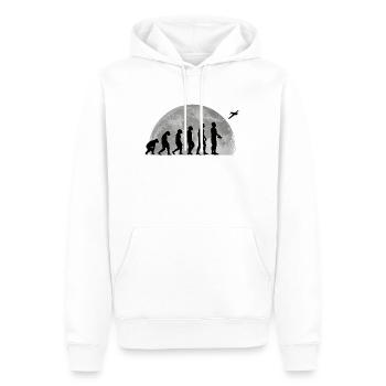 Model Airplane Evolution Moon Model Airplane - Men’s Premium Organic Hoodie - white - Front - Nico (187cm)