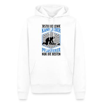 Studieren kann jeder Pflasterer nur die Besten - Männer Premium Bio Hoodie - Weiß - Vorne - Nico (187cm)