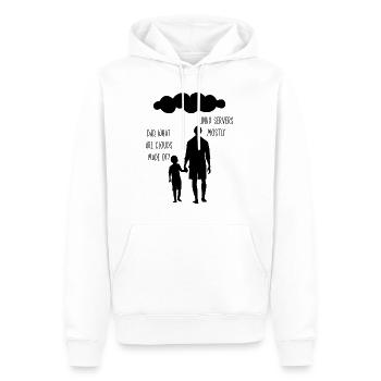 Dad What Are Clouds Made Of Linux Servers Mostly 6 - Men’s Premium Organic Hoodie - white - Front - Nico (187cm)